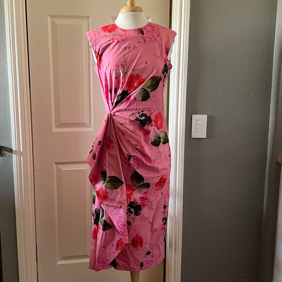 PRABAL GURUNG Floral Cotton Dress NWT 10 - Picture 1 of 8